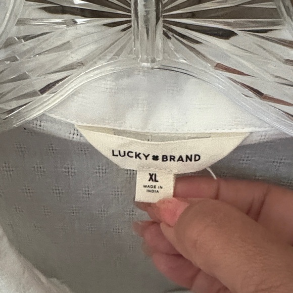 Lucky Brand White Lace Detail Blouse - Picture 2 of 3